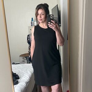 Women’s large black tank dress with pockets!!